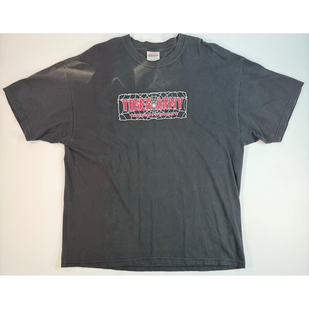 Vintage 2001 Tiger Army American Psychobilly Band T-Shirt XL Hanes Heavyweight
